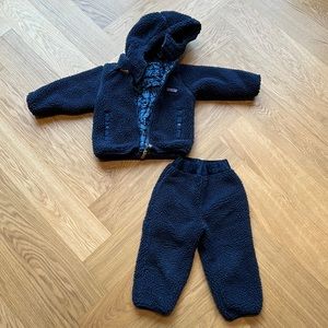 Patagonia Baby Reversible Tribbles hoodie and pants Size 2T